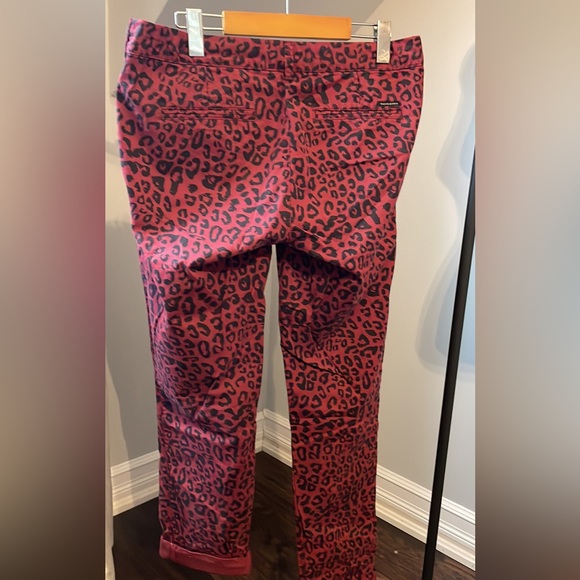 Maison Scotch red leopard print jean - Picture 4 of 4